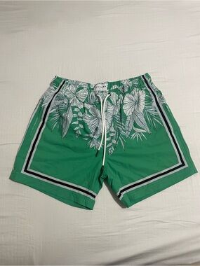 Men's Green Tropical Swim Shorts